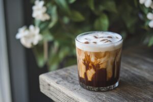 brown sugar cold foam recipe topping iced cold brew in clear glass