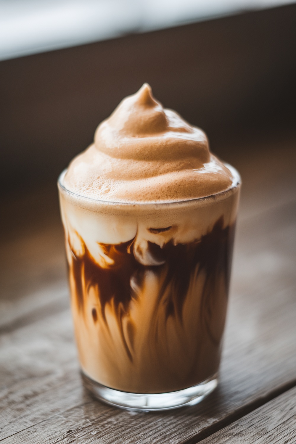 brown sugar cold foam recipe with extra creamy foam topping iced cold brew